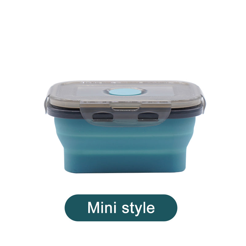 Foldable Silicone Lunch Box Microwave Oven Crisper Sealing Box Foldable Silicone Lunch Box Microwave Oven Crisper Sealing Box