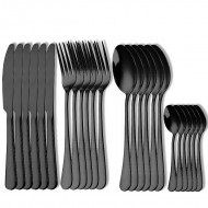 Cutlery Set 24 Pcs Knife, Fork, Spoon, Tableware Set 401 Stainless Steel Dining Set