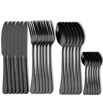 Cutlery Set 24 Pcs Knife, Fork, Spoon, Tableware Set 401 Stainless Steel Dining Set