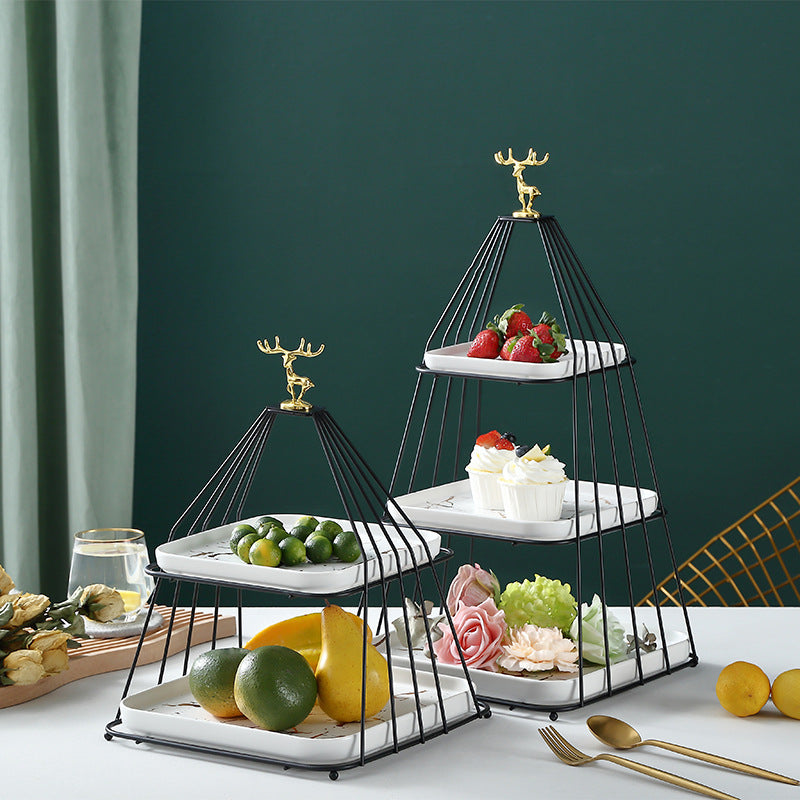 Multi-layer Afternoon Tea Pastry Fruit Plate Storage Rack Cupcake Display Stand Multi-layer Afternoon Tea Pastry Fruit Plate Storage Rack Cupcake Display Stand