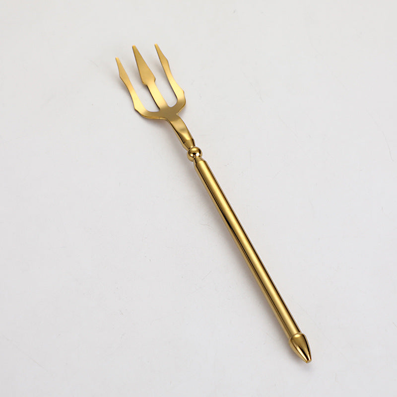 304 Stainless Steel Knife Fork Spoon Flatware Set Sea King Plated Cutlery Steak Fork Coffee Spoon 304 Stainless Steel Knife Fork Spoon Flatware Set Sea King Plated Cutlery Steak Fork Coffee Spoon