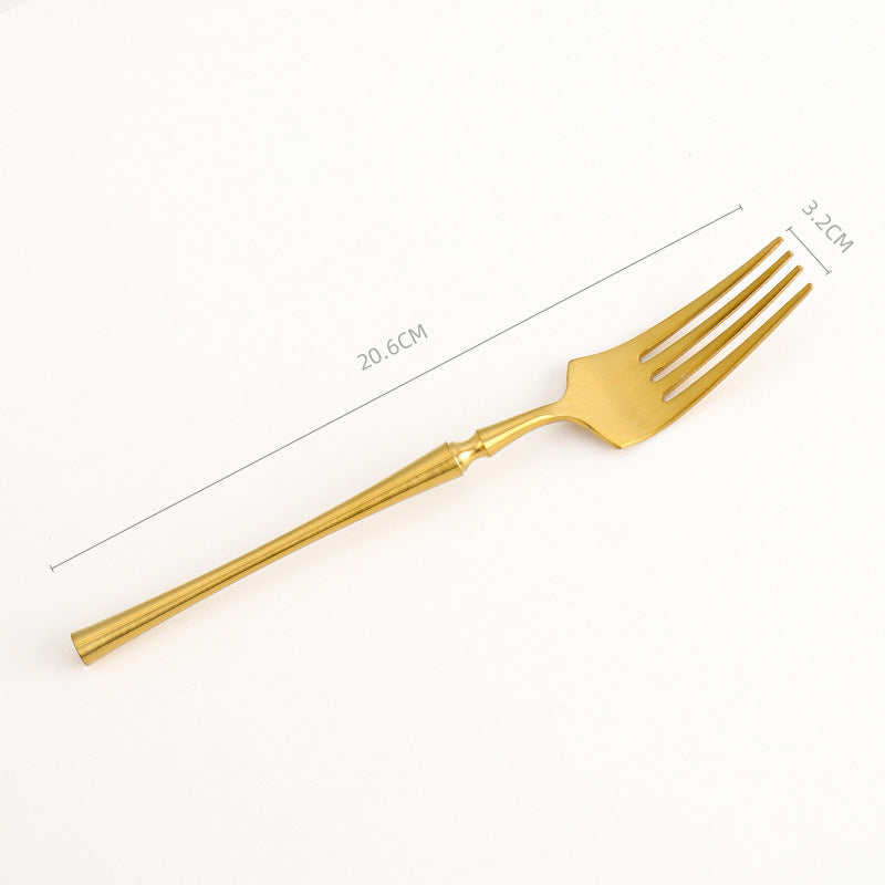 Matte 304 Stainless Steel Knife, Fork, Spoon Cutlery Set, High-quality Steak Flatware Set Matte 304 Stainless Steel Knife, Fork, Spoon Cutlery Set, High-quality Steak Flatware Set
