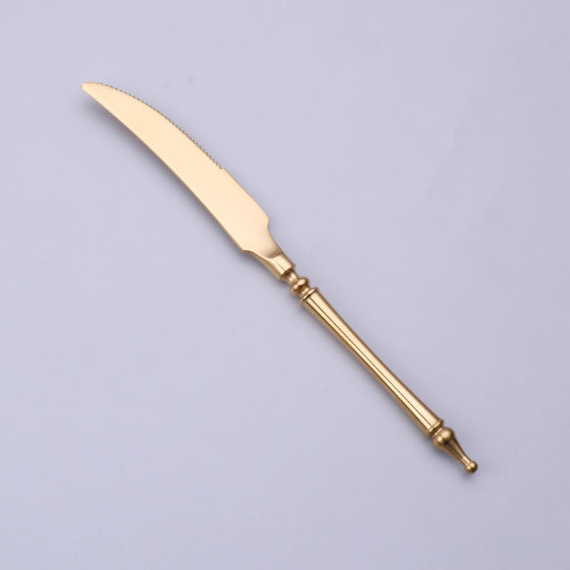 304 Stainless Steel Cutlery Set Steak Fork, Knife, Spoon, Ceramic column handle Retro Euro Design Flatware 304 Stainless Steel Cutlery Set Steak Fork, Knife, Spoon, Ceramic column handle Retro Euro Design Flatware