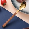 Stainless Steel White and Gold Fork, Spoon, Knife Flatware Set of 5 Imitation Wood Handle Stainless Steel White and Gold Fork, Spoon, Knife Flatware Set of 5 Imitation Wood Handle