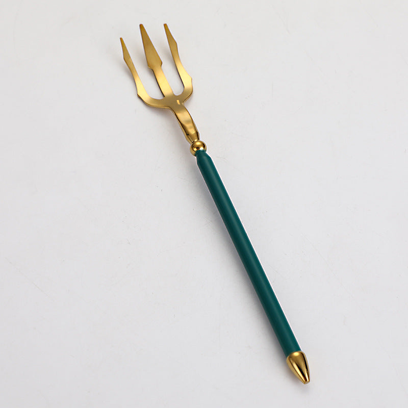 304 Stainless Steel Knife Fork Spoon Flatware Set Sea King Plated Cutlery Steak Fork Coffee Spoon 304 Stainless Steel Knife Fork Spoon Flatware Set Sea King Plated Cutlery Steak Fork Coffee Spoon
