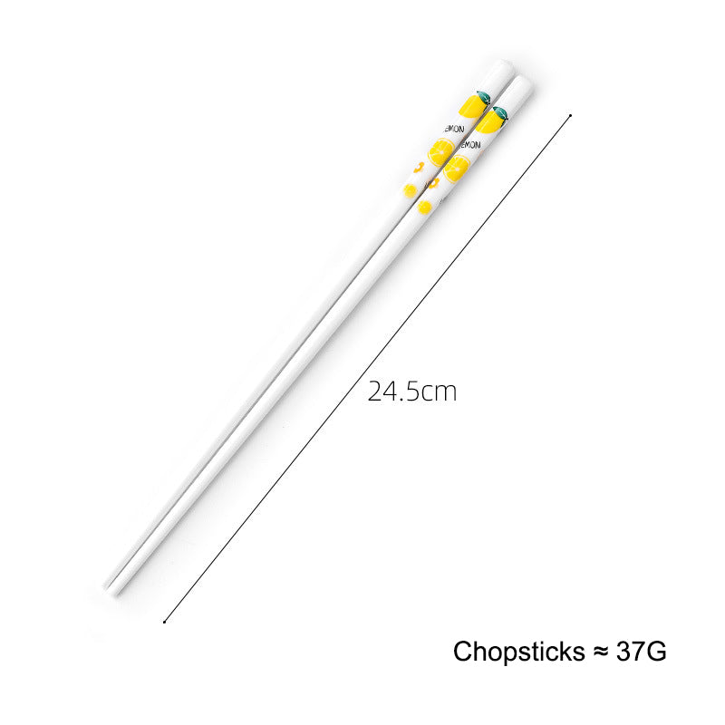 Creative Ceramic Handle Fruit Pattern SS Fork, Knife, Spoon, Chopsticks, Steak Flatware Set Creative Ceramic Handle Fruit Pattern SS Fork, Knife, Spoon, Chopsticks, Steak Flatware Set