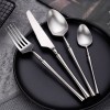 Matte 304 Stainless Steel Knife, Fork, Spoon Cutlery Set, High-quality Steak Flatware Set Matte 304 Stainless Steel Knife, Fork, Spoon Cutlery Set, High-quality Steak Flatware Set