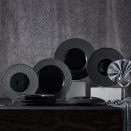 Mocaa Stone Series Black Dinner Plates Ceramic Dinnerware Plates Mocaa Stone Series Black Dinner Plates Ceramic Dinnerware Plates