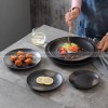 Ceramic Dinner Plate Black Dinner Plate Round Steak Plate 8" and 10" Set of 2 Ceramic Dinner Plate Black Dinner Plate Round Steak Plate 8" and 10" Set of 2