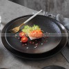 Ceramic Dinner Plate Black Dinner Plate Round Steak Plate 8" and 10" Set of 2 Ceramic Dinner Plate Black Dinner Plate Round Steak Plate 8" and 10" Set of 2