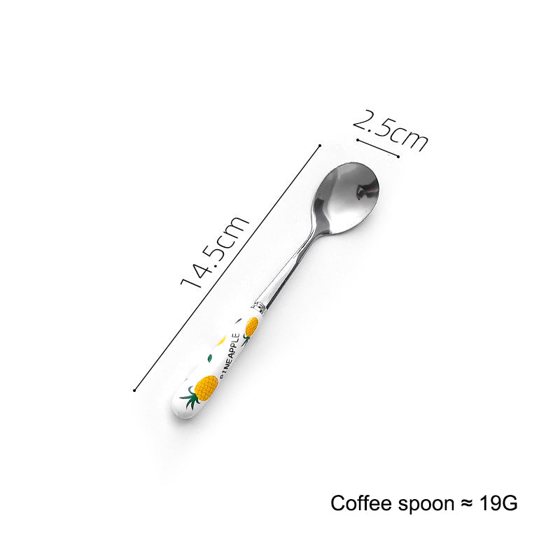 Creative Ceramic Handle Fruit Pattern SS Fork, Knife, Spoon, Chopsticks, Steak Flatware Set Creative Ceramic Handle Fruit Pattern SS Fork, Knife, Spoon, Chopsticks, Steak Flatware Set