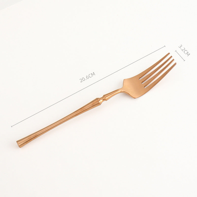 Matte 304 Stainless Steel Knife, Fork, Spoon Cutlery Set, High-quality Steak Flatware Set Matte 304 Stainless Steel Knife, Fork, Spoon Cutlery Set, High-quality Steak Flatware Set
