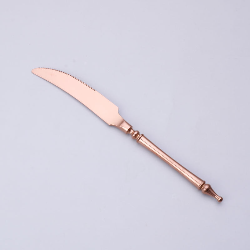 304 Stainless Steel Cutlery Set Steak Fork, Knife, Spoon, Ceramic column handle Retro Euro Design Flatware 304 Stainless Steel Cutlery Set Steak Fork, Knife, Spoon, Ceramic column handle Retro Euro Design Flatware