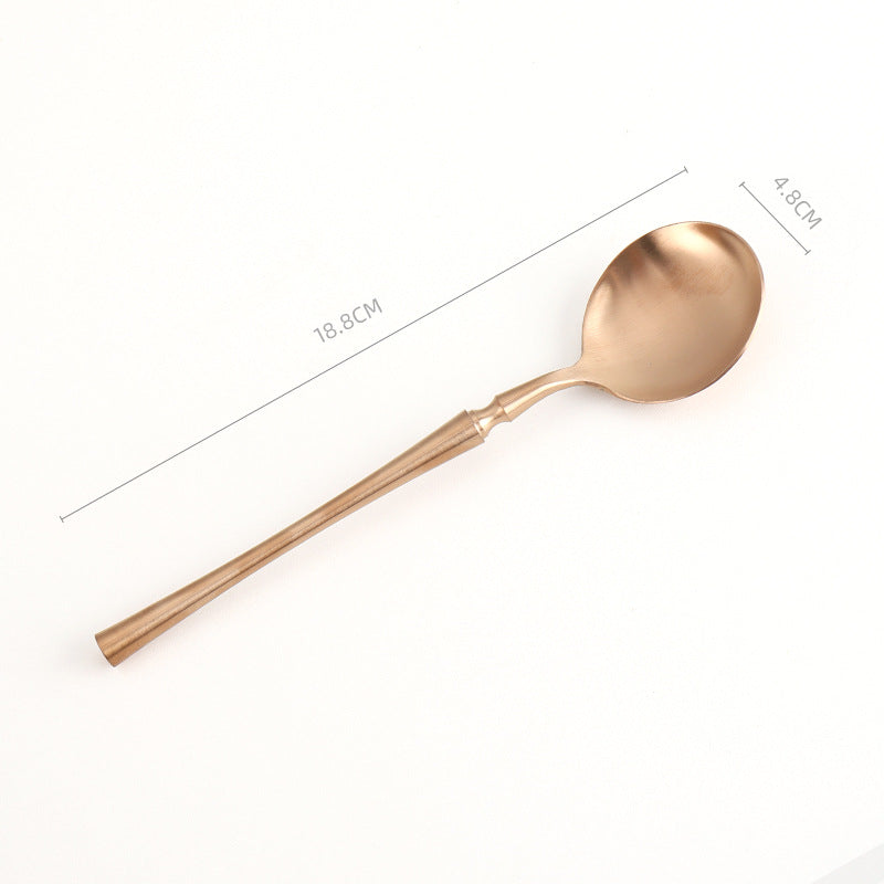 Matte 304 Stainless Steel Knife, Fork, Spoon Cutlery Set, High-quality Steak Flatware Set Matte 304 Stainless Steel Knife, Fork, Spoon Cutlery Set, High-quality Steak Flatware Set