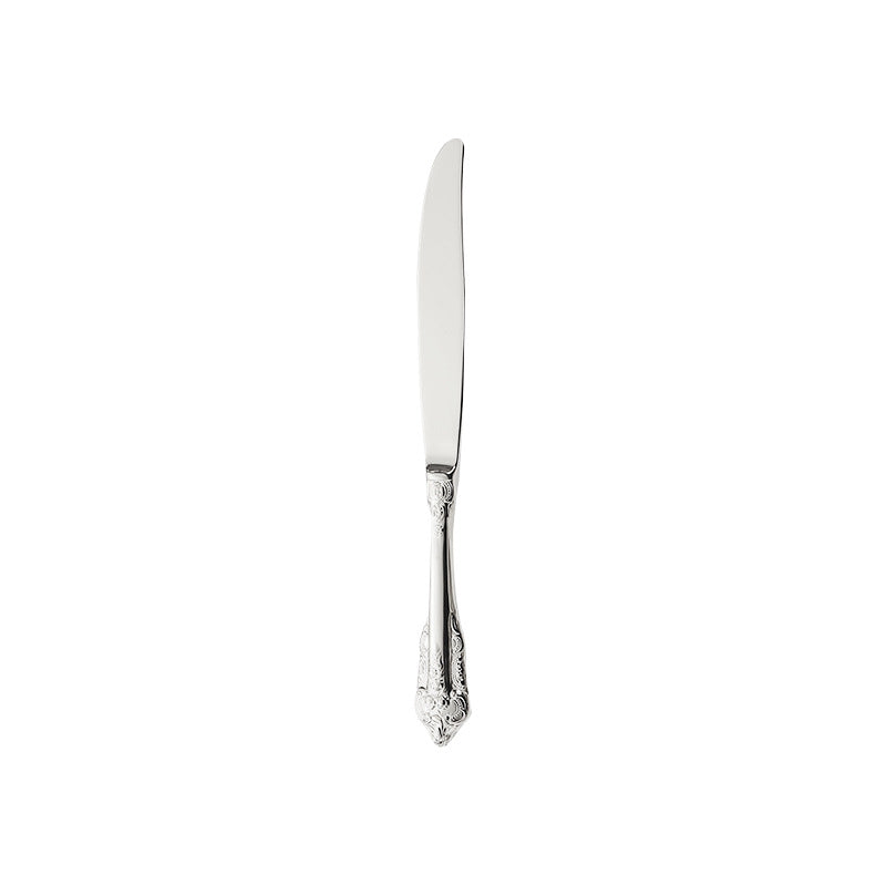 Royal Flatware Set of 13 Pcs 304 Stainless Steel Engraved Hollow Fork, Spoon, Knife, Fruit Fork, Coffee Spoon Royal Flatware Set of 13 Pcs 304 Stainless Steel Engraved Hollow Fork, Spoon, Knife, Fruit Fork, Coffee Spoon