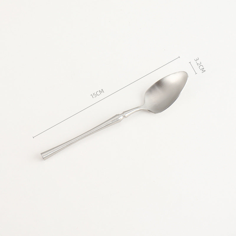 Matte 304 Stainless Steel Knife, Fork, Spoon Cutlery Set, High-quality Steak Flatware Set Matte 304 Stainless Steel Knife, Fork, Spoon Cutlery Set, High-quality Steak Flatware Set