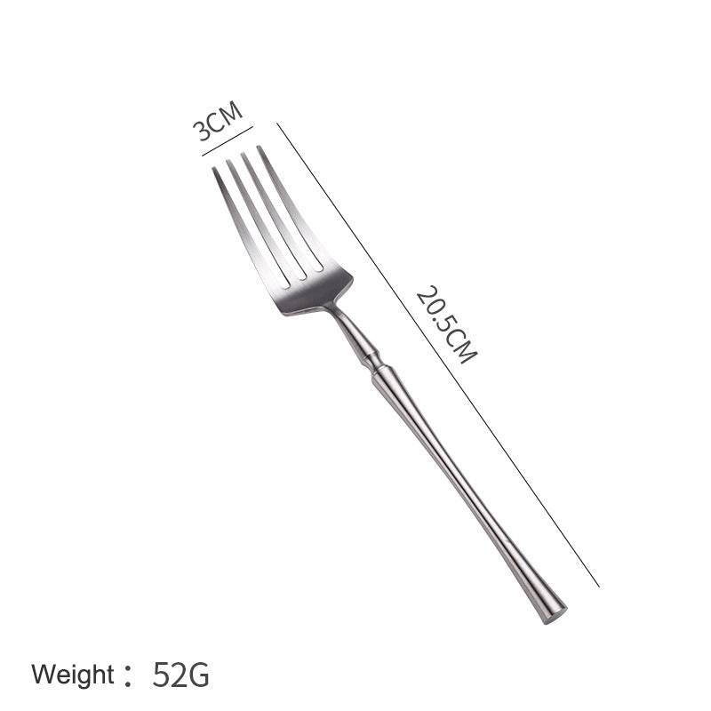 Matte 304 Stainless Steel Knife, Fork, Spoon Cutlery Set, High-quality Steak Flatware Set Matte 304 Stainless Steel Knife, Fork, Spoon Cutlery Set, High-quality Steak Flatware Set