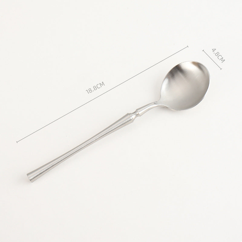 Matte 304 Stainless Steel Knife, Fork, Spoon Cutlery Set, High-quality Steak Flatware Set Matte 304 Stainless Steel Knife, Fork, Spoon Cutlery Set, High-quality Steak Flatware Set