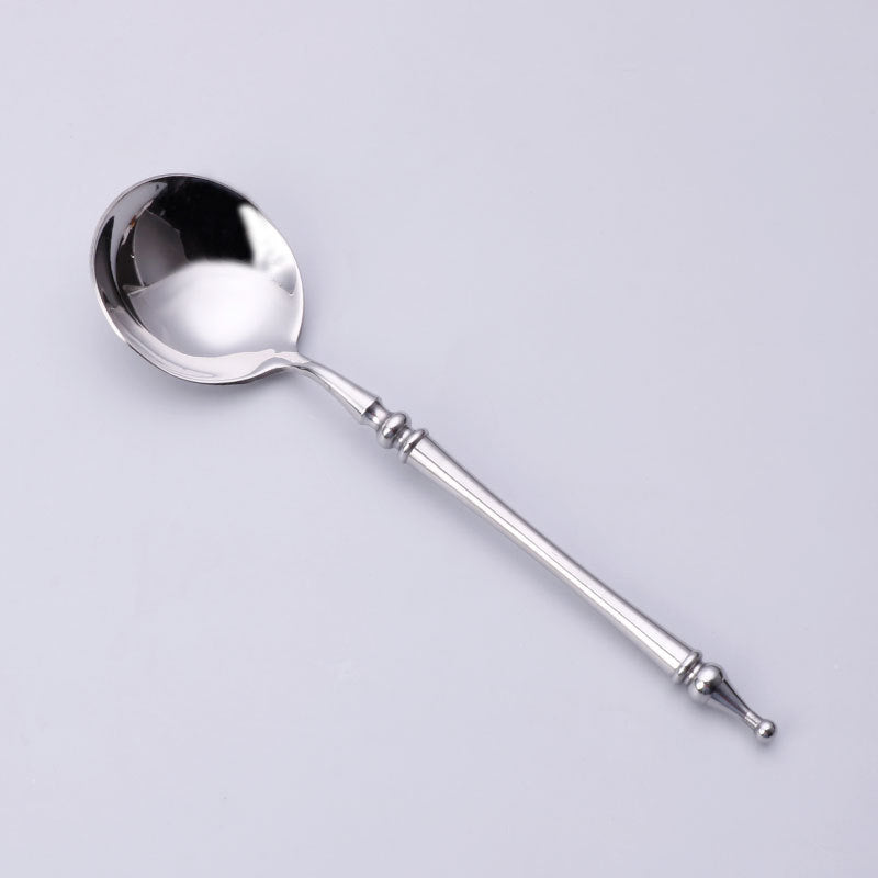 304 Stainless Steel Cutlery Set Steak Fork, Knife, Spoon, Ceramic column handle Retro Euro Design Flatware 304 Stainless Steel Cutlery Set Steak Fork, Knife, Spoon, Ceramic column handle Retro Euro Design Flatware