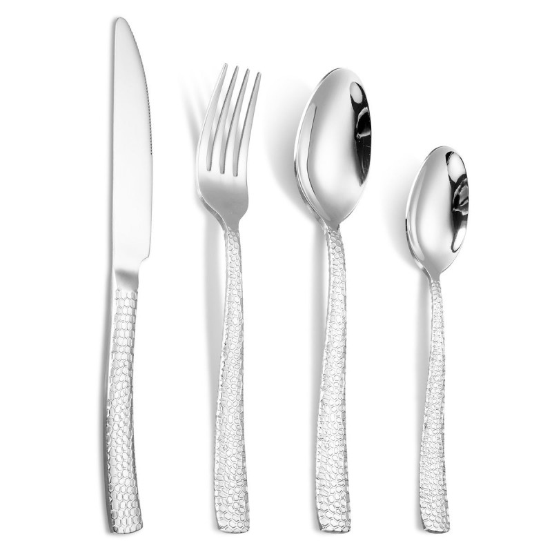 High-Grade Gold and Silver Fork, Spoon, Knife Set, 430 Stainless Steel, Gold-plated Cutlery Set of 4 High-Grade Gold and Silver Fork, Spoon, Knife Set, 430 Stainless Steel, Gold-plated Cutlery Set of 4