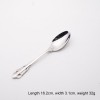 Europe Retro Gold, Silver Flatware Set Engraved Fork, Spoon, Knife For Dinner Set of 4 Europe Retro Gold, Silver Flatware Set Engraved Fork, Spoon, Knife For Dinner Set of 4
