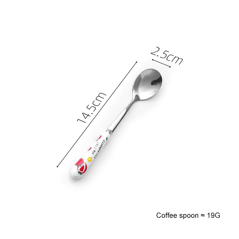 Creative Fruit Pattern Stainless Steel Fork, Knife, Spoon, Chopsticks, Steak Flatware Set Creative Fruit Pattern Stainless Steel Fork, Knife, Spoon, Chopsticks, Steak Flatware Set