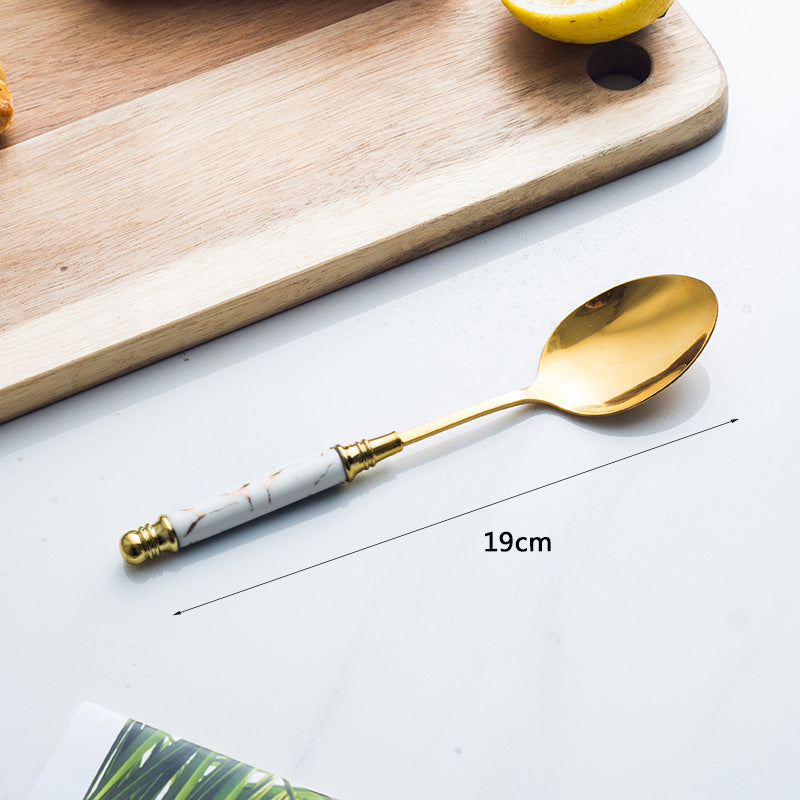 Marble Handle Flatware Set Stainless Steel Dinning Set Steak Fork, Spoon, Knife Marble Handle Flatware Set Stainless Steel Dinning Set Steak Fork, Spoon, Knife