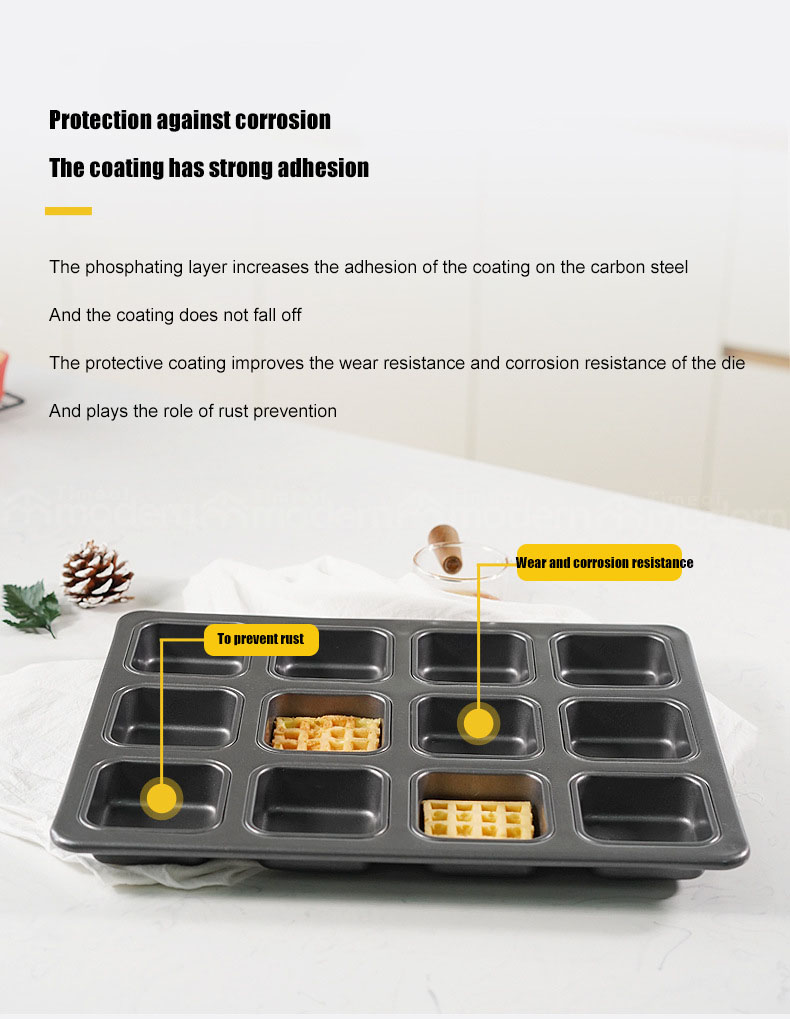12 Cups Non-stick Baking Pan Square Cupcake Pan  (3).jpg