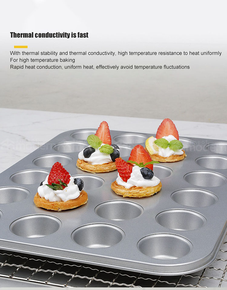 Silver 24 Muffin Tin Cups Cupcake Molds (6).jpg