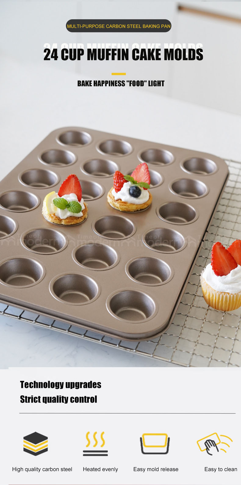 Champagne 24 Muffin Tin Cups Cupcake Molds (1).jpg
