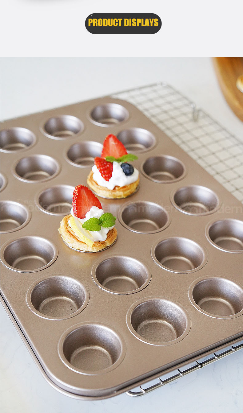 Champagne 24 Muffin Tin Cups Cupcake Molds (9).jpg