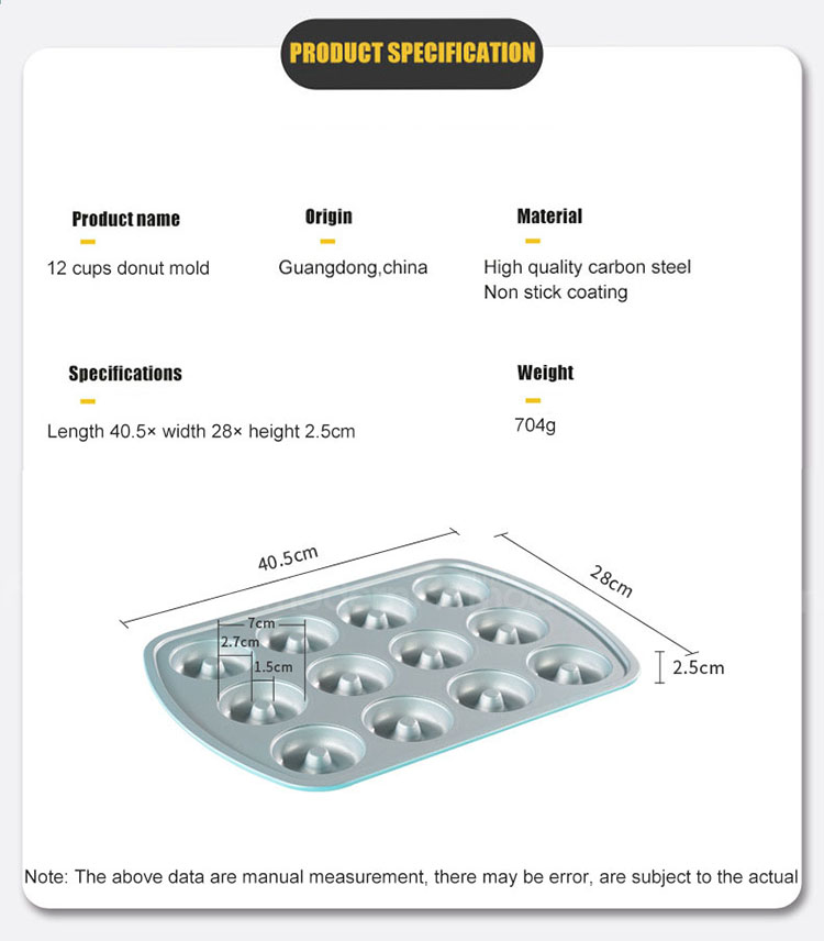 Silver Blue 12 Cups Cake Mold Donut Making Mold (4).jpg