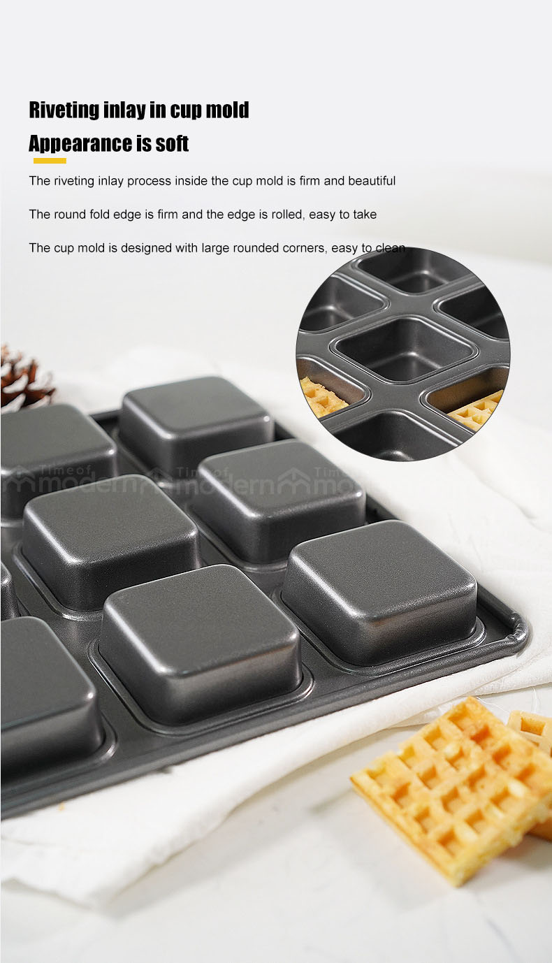 12 Cups Non-stick Baking Pan Square Cupcake Pan  (7).jpg