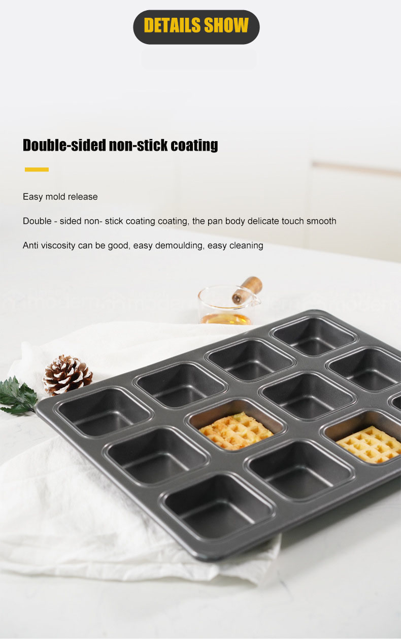 12 Cups Non-stick Baking Pan Square Cupcake Pan  (5).jpg