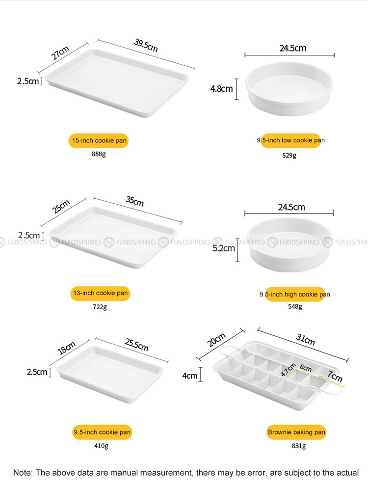 Brownie Pan Cake Mold White Baking Pan (5).jpg